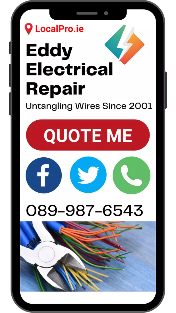 A mock example electrician instant landing page on localpro.ie